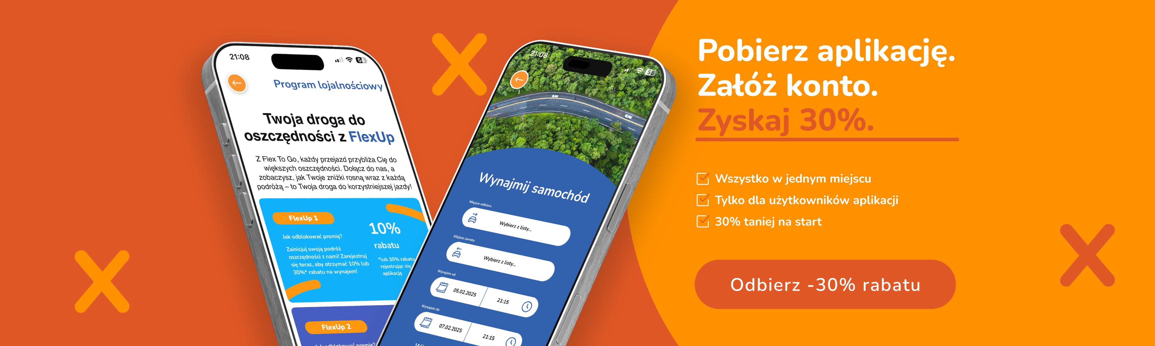 Pobierz aplikację. Załóż konto. Zyskaj 30%.