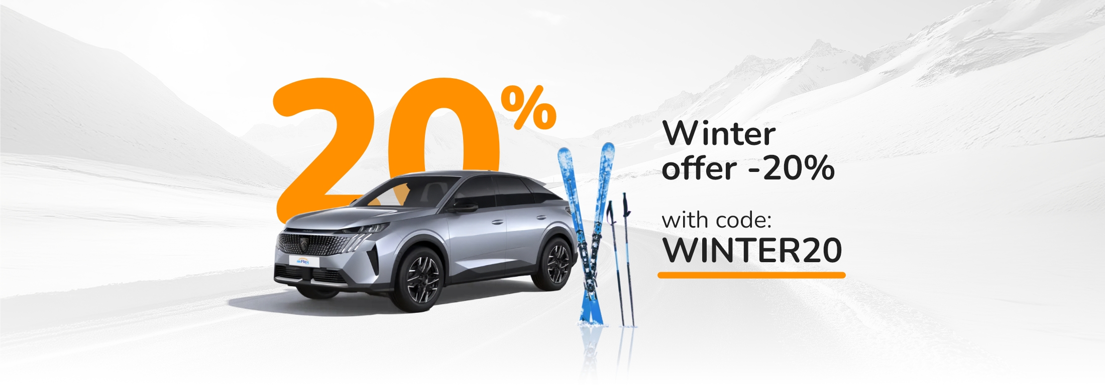 WINTER20 - 20% discount on car rentals!