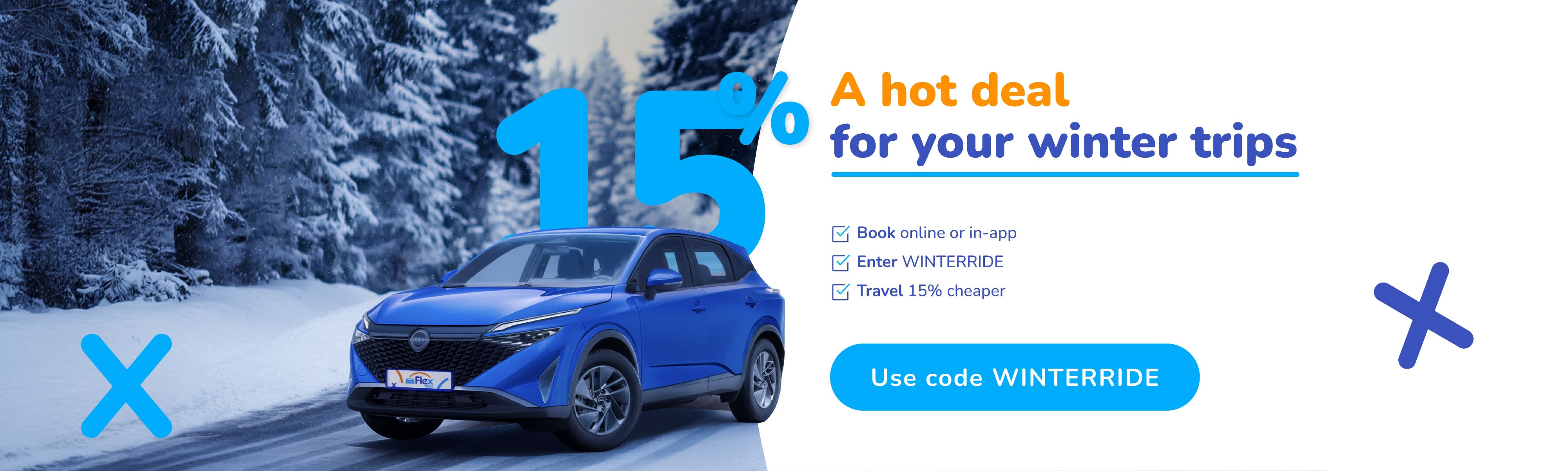 A hot deal for your winter trips – save up to 15%