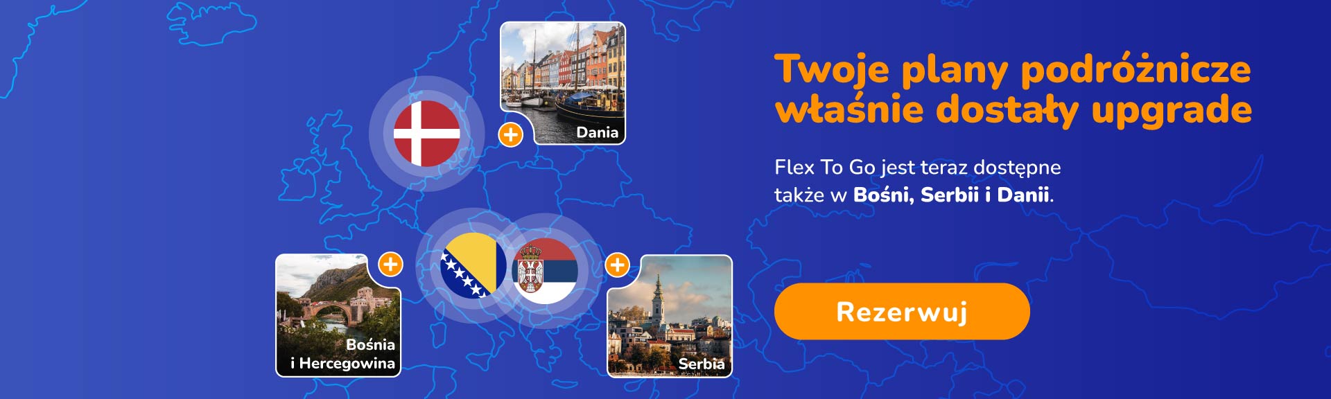 Bośnia, Serbia, Dania - kolejne kraje w sieci Flex To Go