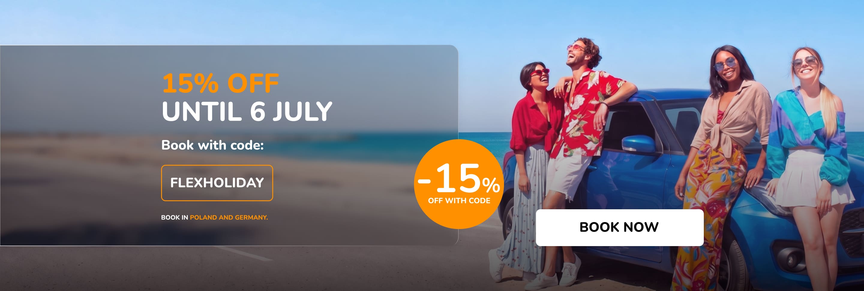 15% off until 6 July ☀️ Book in 2 minutes.