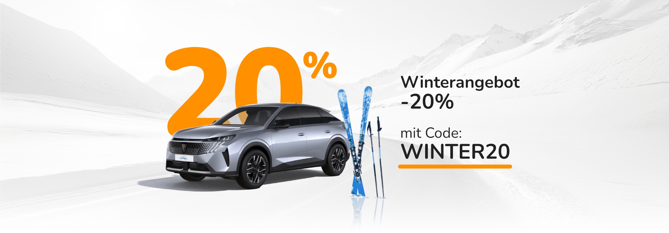 WINTER20 - 20% Rabatt auf Mietwagen!