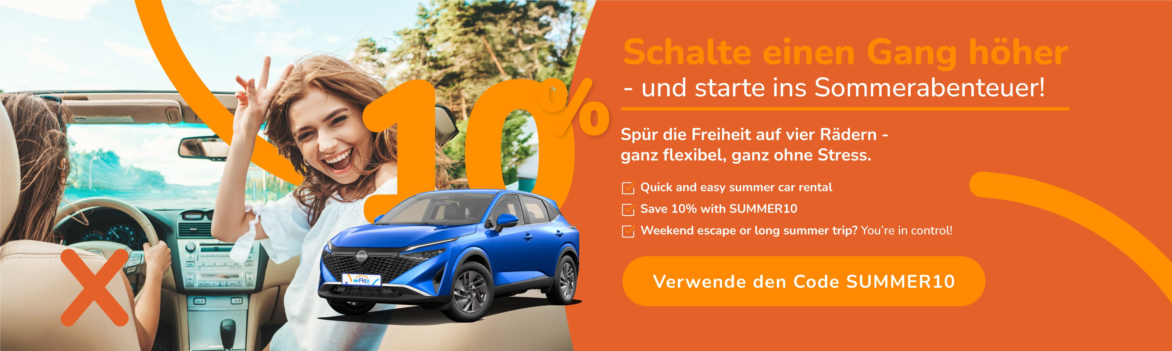 Einen Gang höher schalten und 10 % sparen mit SUMMER10